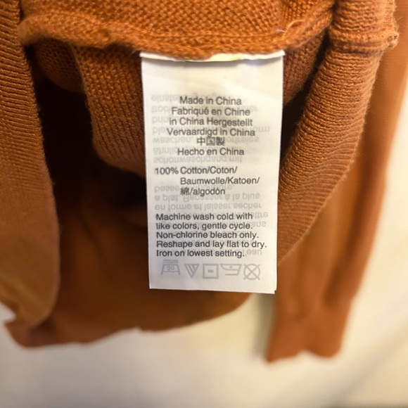 J. Crew Mens Burnt Orange Crewneck Pullover Sweater Size Large - Picture 3 of 6